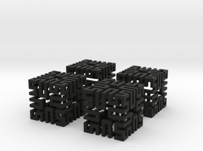 4 Springy Cubes 3d printed