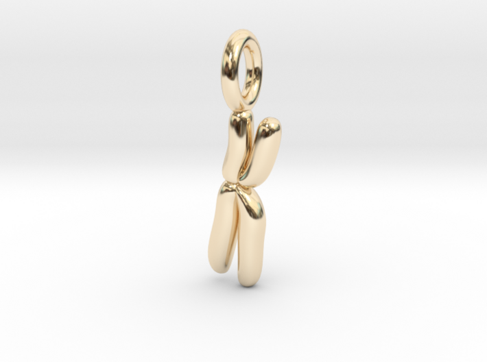 Chromosome Pendant - Science Jewelry 3d printed 