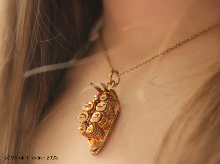 Doto the nudibranch pendant 3d printed 