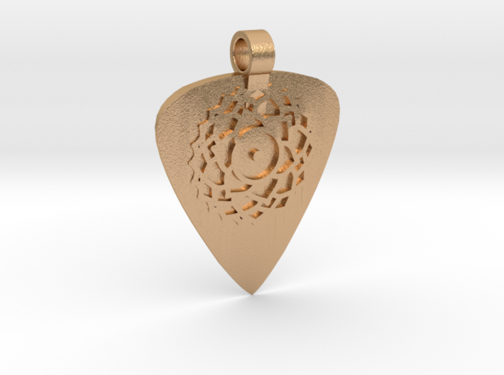 Sahasrara Guitar Pick Pendant 3d printed