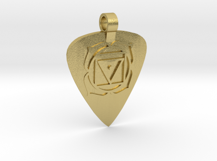 Muladhara Guitar Pick Pendant 3d printed