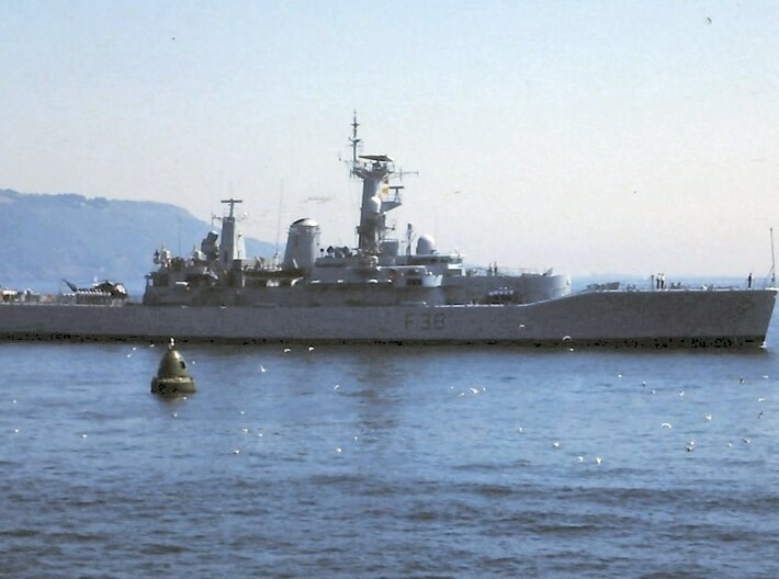 Nameplate HMS Arethusa 3d printed Leander-class Type 12I frigate HMS Arethusa.
