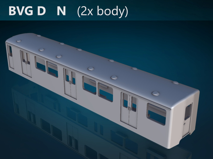 Berlin Baureihe D  N [2x body] 3d printed BVG Baureihe D top rendering