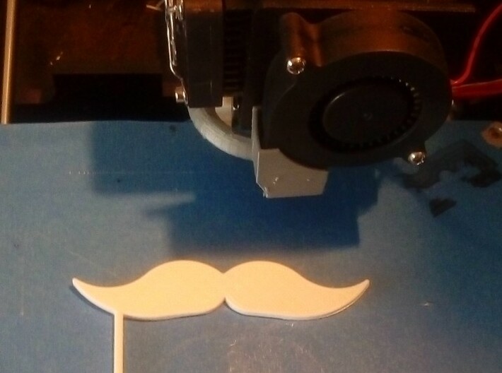 Mustache Face Prop 3d printed 