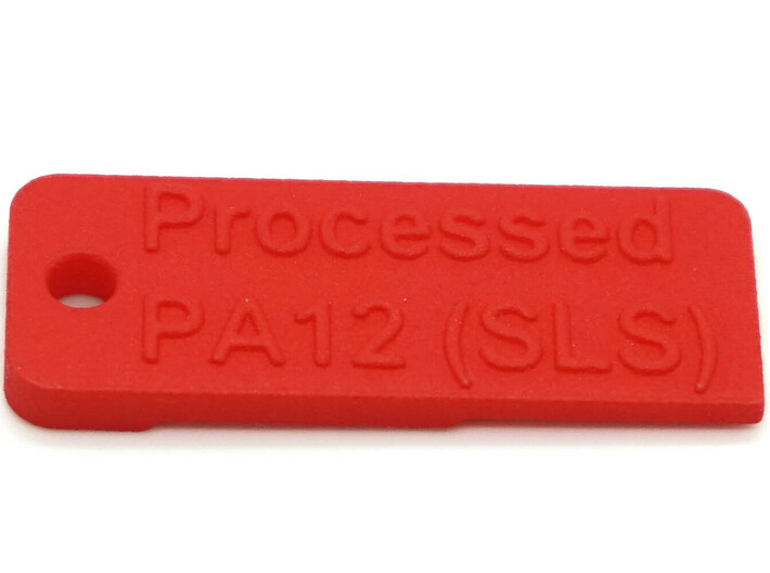 Processed Versatile Plastic  [PA12 (SLS)]  3d printed Dyed and mechanically tumbled to provide a slightly smooth finish.