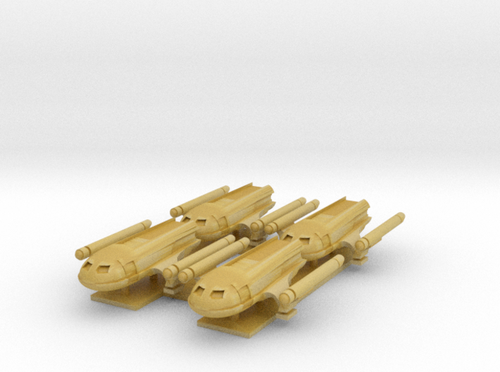 1/537 TOS Jefferies Concept Shuttle 4 pack 3d printed