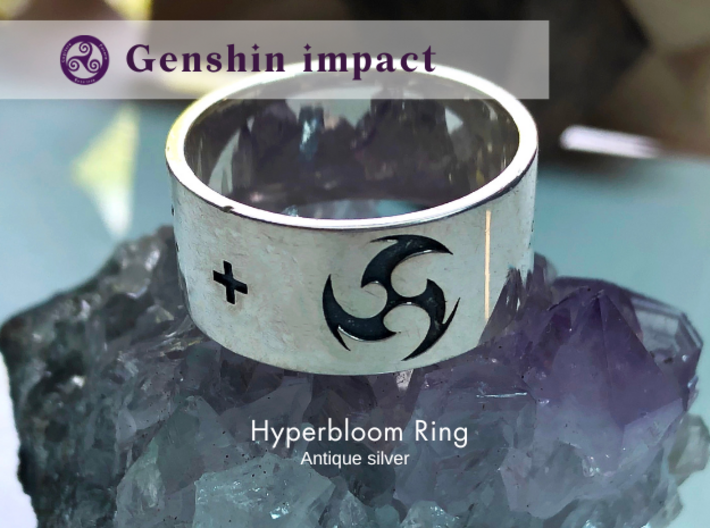 Genshin Impact - Hyperbloom Ring 3d printed