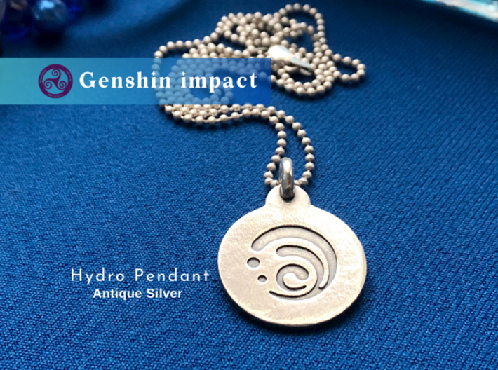 Genshin Impact Hydro Pendant 3d printed
