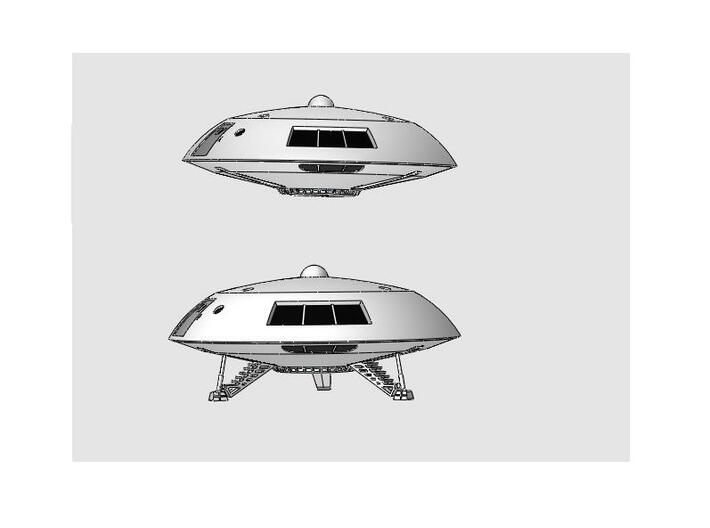 1-96 scale ARA - 17 Maglev Saucer W interior Kit 3d printed Display Examples