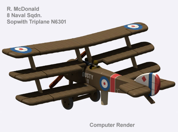 Roderick McDonald Sopwith Triplane (full color) 3d printed 