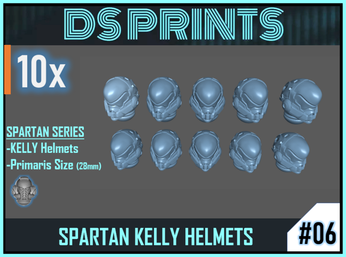 HALO KELLY Primaris 28mm helmet - Spartans 06 3d printed 