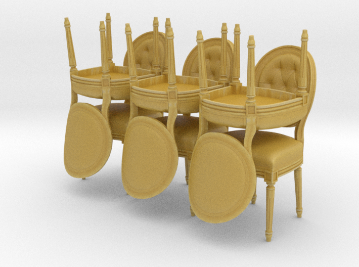 Louis XVI Side Chair Set of 6 3d printed