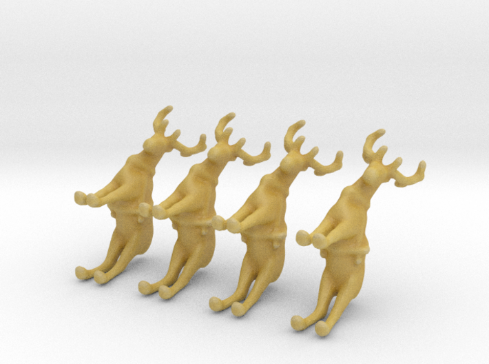 Reindeer Standing Small w/Harness 3d printed
