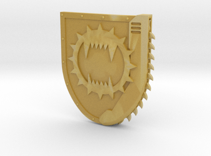Right-handed Chainshield (Angry Maw design) 3d printed