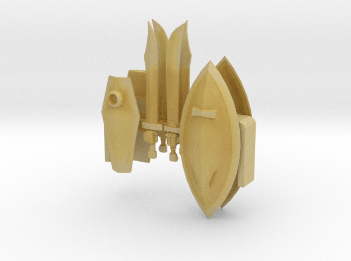 Zeon Shields and Swords with hands 3d printed