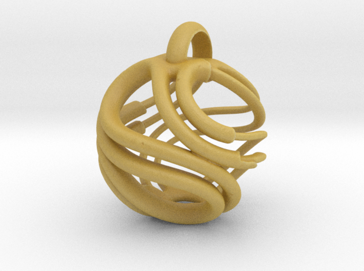 Swirl Earring and/or Pendant 3d printed