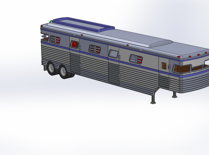 HO 1988 Streamliner 9 MkII Horsebox 3d printed Right view of CAD model