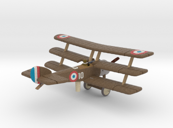 French Sopwith Triplane #10 (full color) 3d printed 
