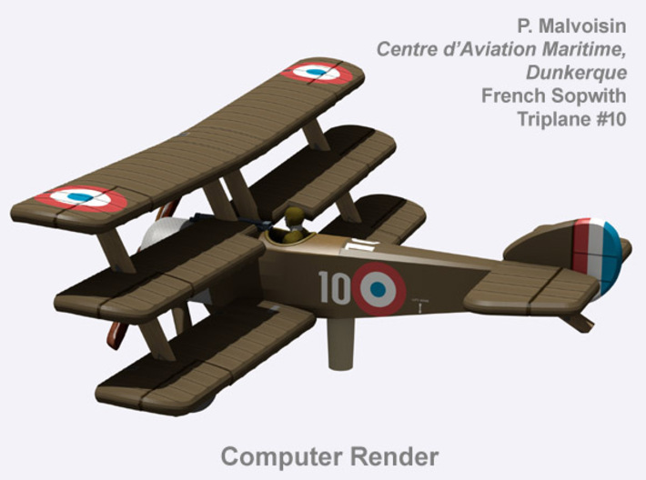 French Sopwith Triplane #10 (full color) 3d printed