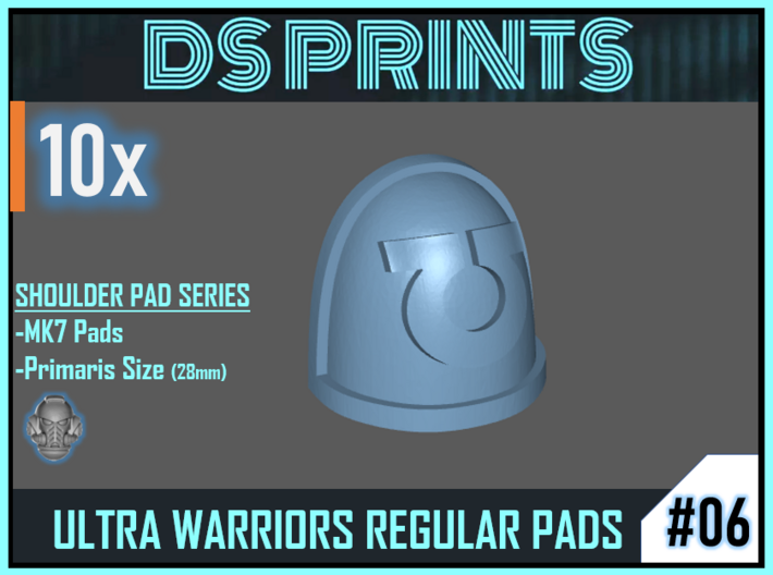Ultra Warrior Shoulder pad x10 | Pad Series #6 3d printed 