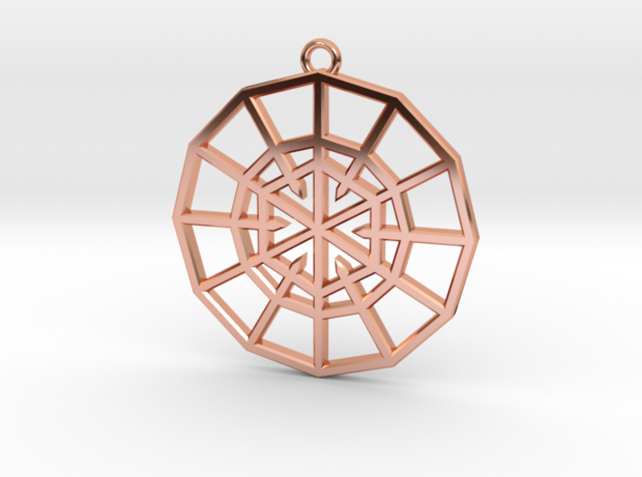 Resurrection Emblem 01 Medallion (Sacred Geometry) 3d printed