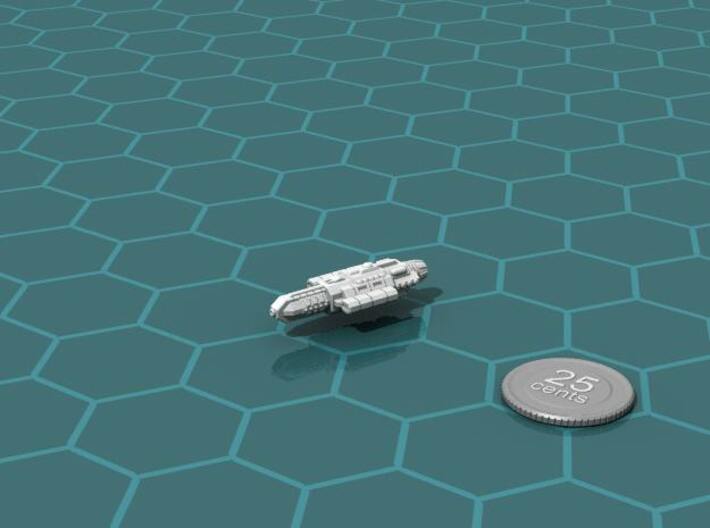 New Hudson Fleet Light Carrier 3d printed Render of the model, with a virtual quarter for scale.