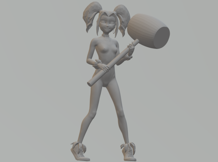 Nude Female Harley Gwen 2 with big hammer NSFW 3d printed 