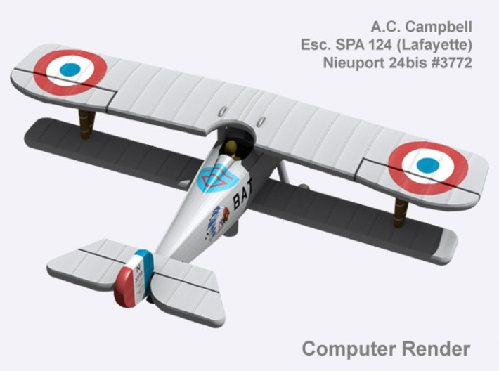 Andrew Campbell Nieuport 24bis (full color) 3d printed