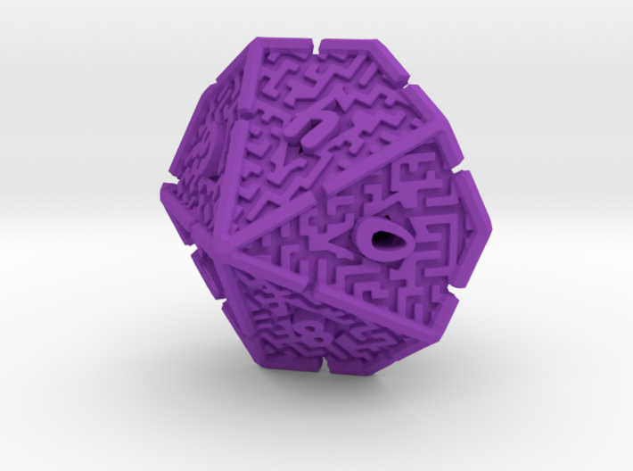 10 Sided Maze Die V2 3d printed