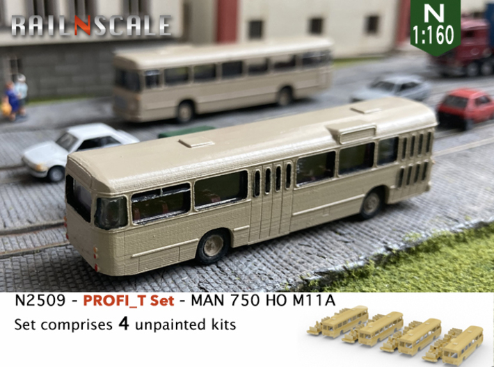 PROFI_T Set: 4x MAN 750 HO M11A (N 1:160) 3d printed 