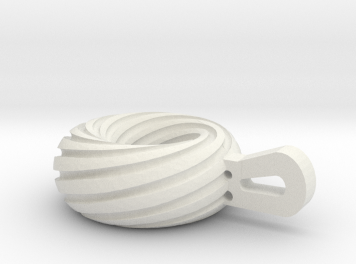 one way abha coil pendant necklace 55 x 40 x 1.6mm 3d printed