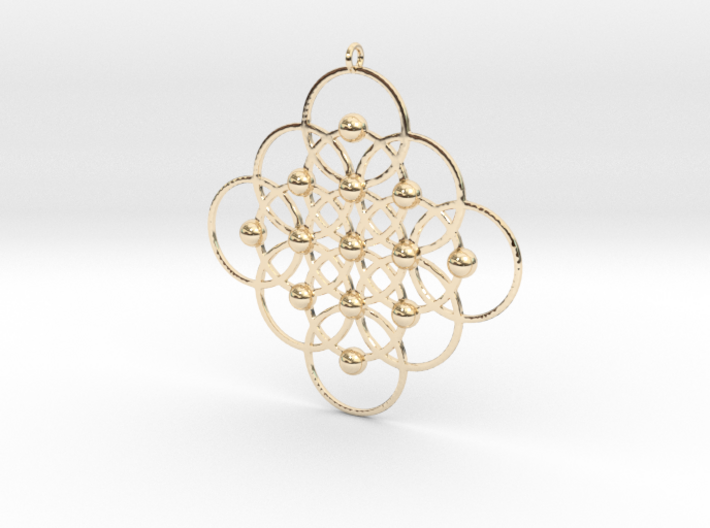 Seed of Life squared Pendant 3d printed
