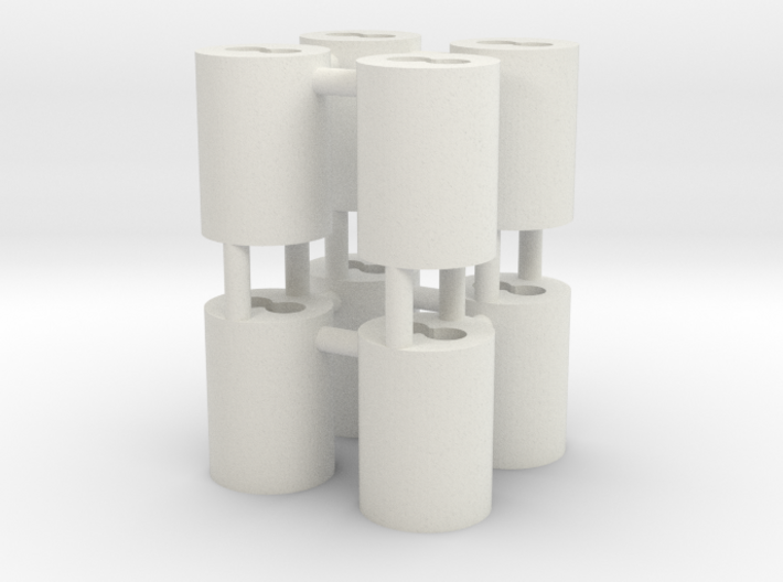 1:8 BTTF DeLorean cilinders for fiber optics 3d printed