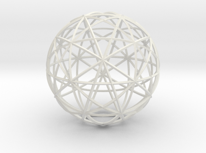 Icosahedron symmetry circles 16 3d printed