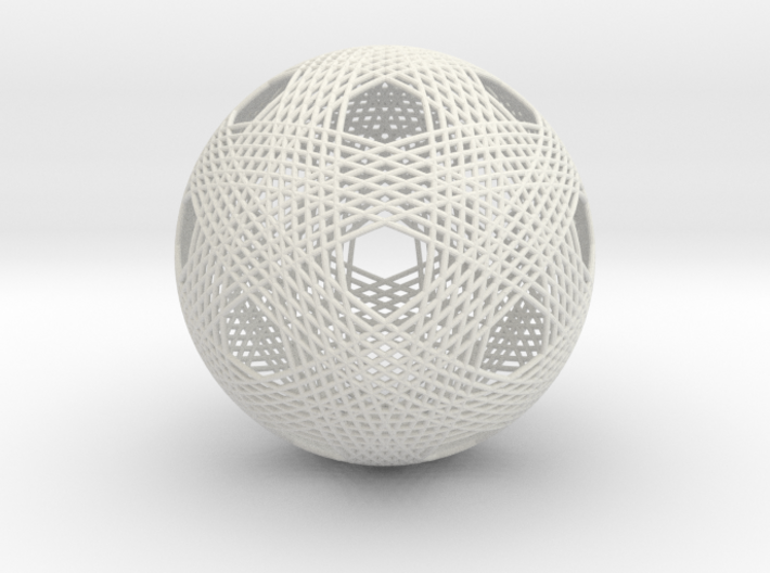 Dodecahedron vertex symmetry weave 3d printed