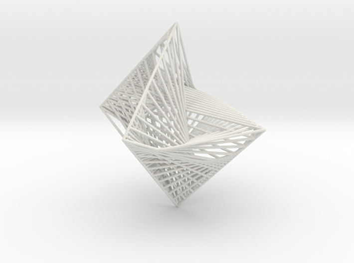 String Art -Octahedron 3d printed