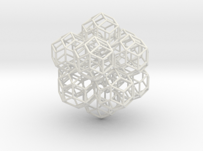rhombic tricontahedrons, at icosahedron vertices 3d printed