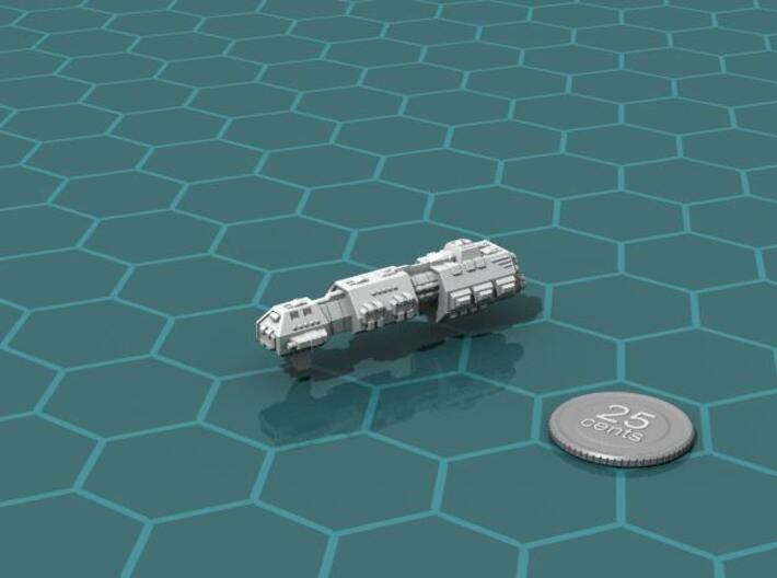 Kriegshammer Carrier 3d printed Render of the model, with a virtual quarter for scale.