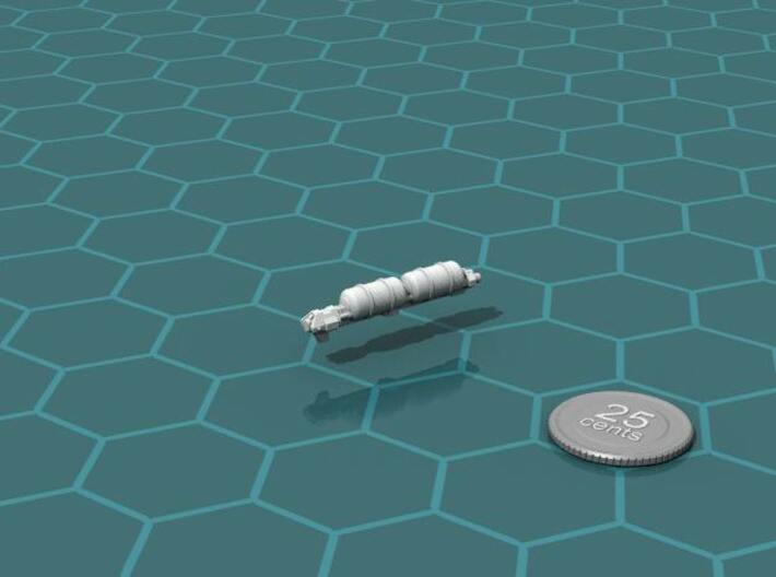 Kriegshammer Tanker 3d printed Render of the model, with a virtual quarter for scale.