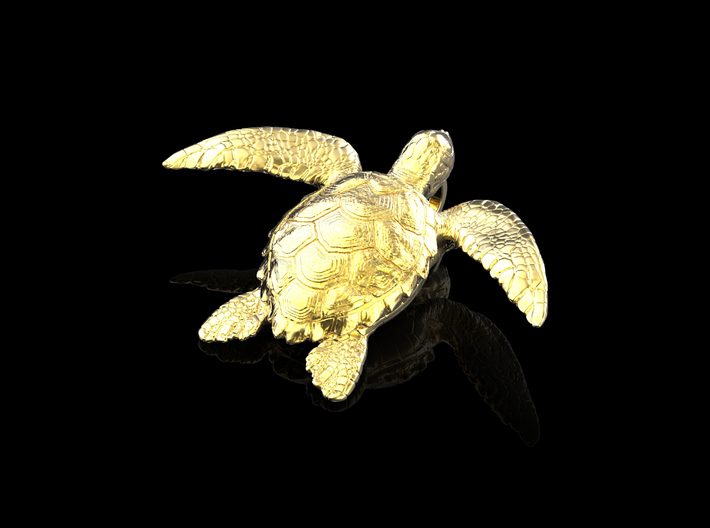 Sea Turtle Pendant 3d printed 