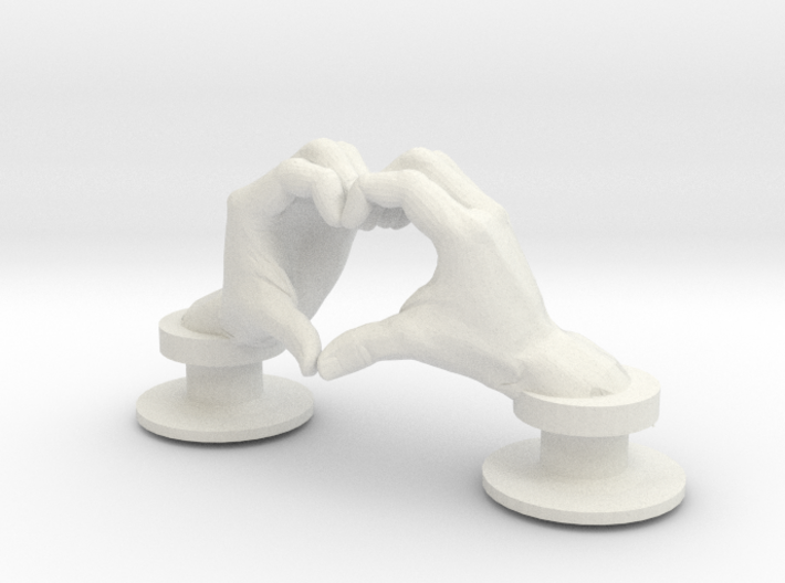 Heart_Hands_Croc_Charm 3d printed