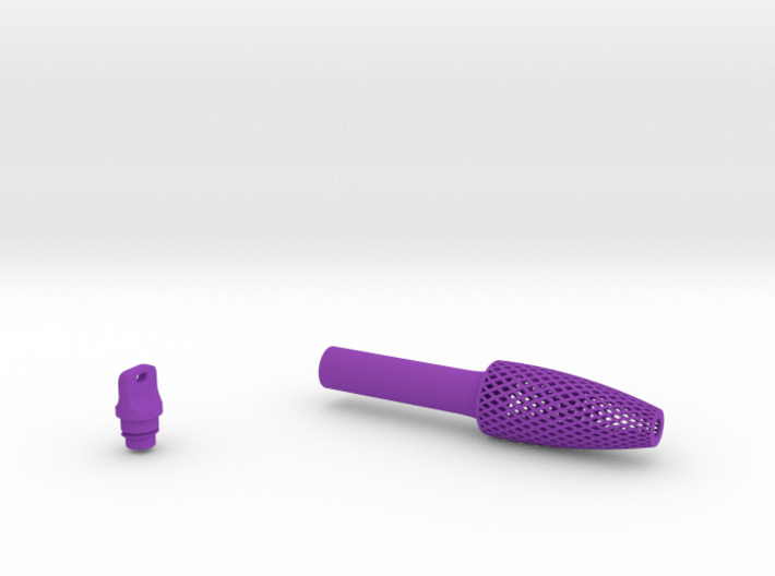 Textured Conical Pen Grip - small without button 3d printed