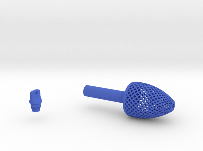 Textured Conical Pen Grip - large with button 3d printed 