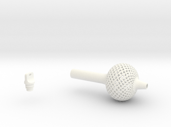 Textured Bulb Pen Grip - large without button 3d printed