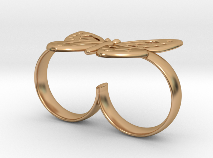 DOUBLE RING BUTTERFLY 3d printed 