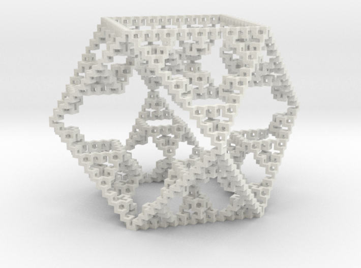 Cuboctahedral fractal graph 3d printed 