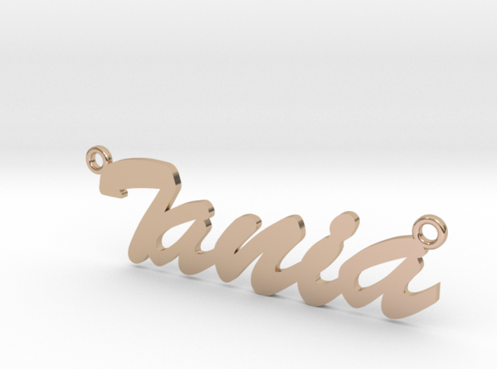 Tania Name Pendant 2.5 mm bail 3d printed