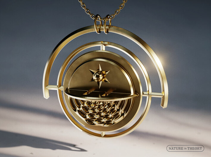 Wave-Particle Duality Pendant 3d printed 