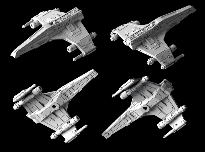 Lothal E-Wing (1/270) 3d printed