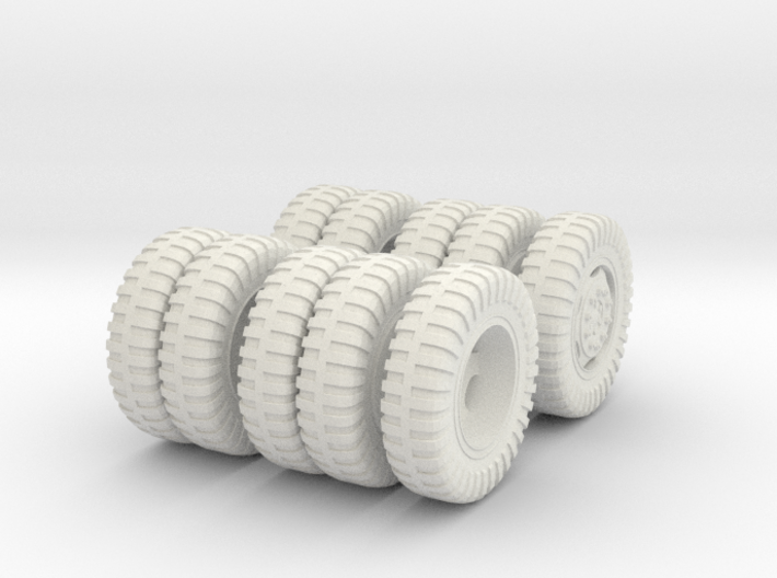 1/48 US 155mm Long Tom Cannon - Wheels Set 3d printed